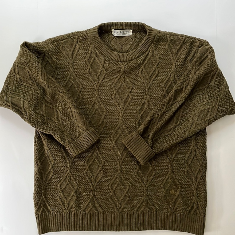 Vintage Burberry Cable Knit Sweater